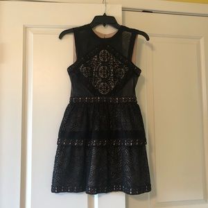 BCBGMAXAZRIA Joselyn Mini Dress in Black Size 0